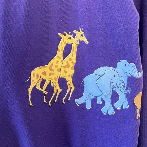 Gopher Sport Vintage Purple Noah’s Ark Crew Neck Sweatshirt Large - Picture 5 of 6